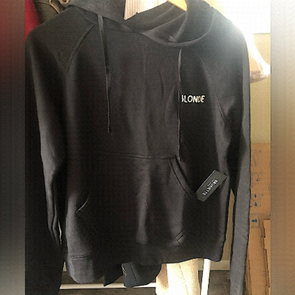BRUNETTE THE LABEL NWT blonde hoodie pullover sweatshirt